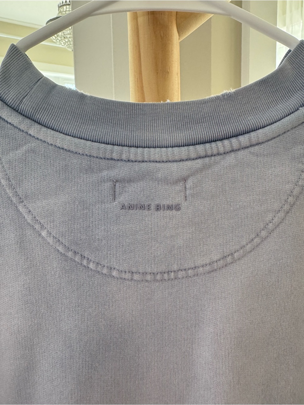 ANINE BING B.I.N.G. Oversized Sweatshirt Small lavender Graphic Pullover - Picture 6 of 6